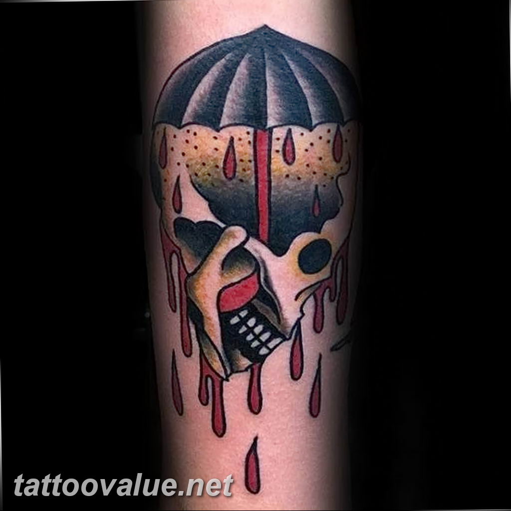 photo tattoo umbrella 06.12.2018 №019 - example of tattoo design umbrella - tattoovalue.net
